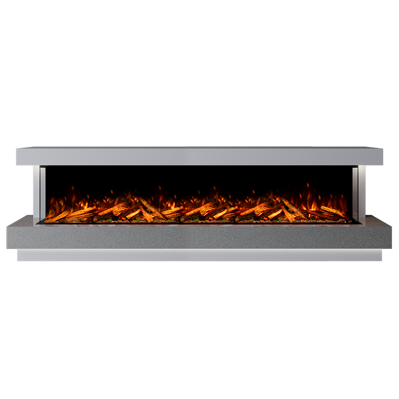 Lazio Suite 2500 3D Panoramic Marble Electric Fireplace - 