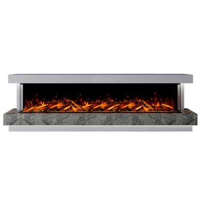 Lazio Suite 2500 3D Panoramic Marble Electric Fireplace - 
