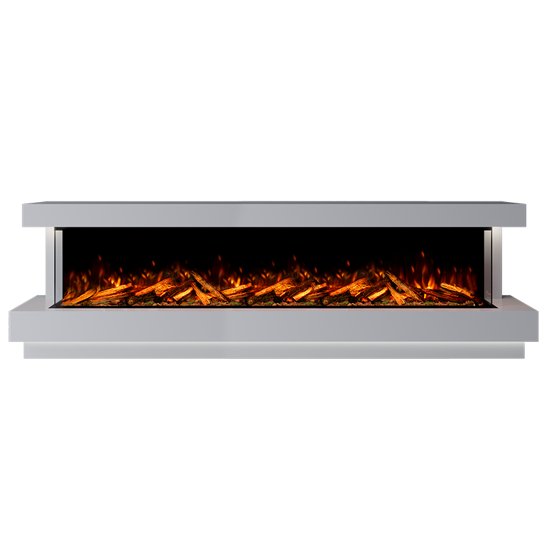 Lazio Suite 2500 3D Panoramic Marble Electric Fireplace - 