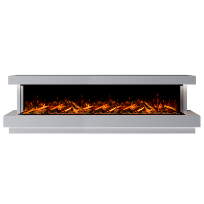 Lazio Suite 2500 3D Panoramic Marble Electric Fireplace - 