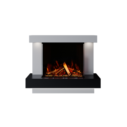 Lazio Suite 700 3D Panoramic Marble Electric Fireplace - 