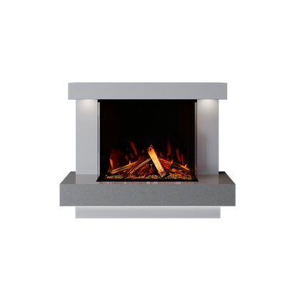 Lazio Suite 700 3D Panoramic Marble Electric Fireplace - 
