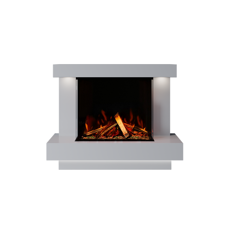 Lazio Suite 700 3D Panoramic Marble Electric Fireplace - 
