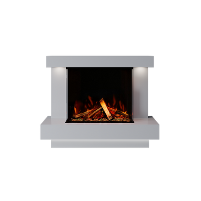 Lazio Suite 700 3D Panoramic Marble Electric Fireplace - 