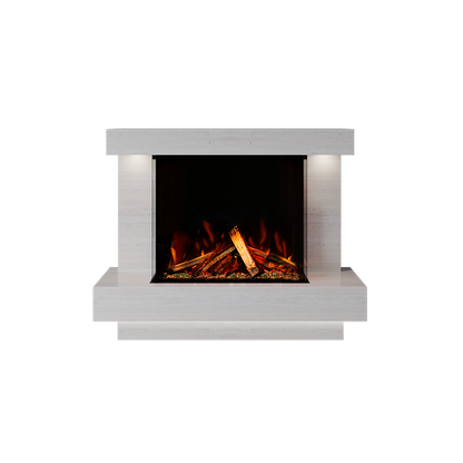 Lazio Suite 700 3D Panoramic Marble Electric Fireplace - 