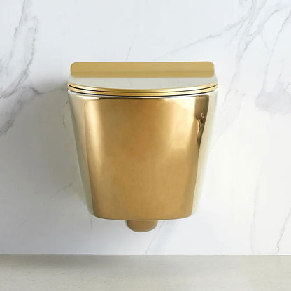 Luxury Round Wall-Mounted Toilet Rimless Flushing Ceramic - 