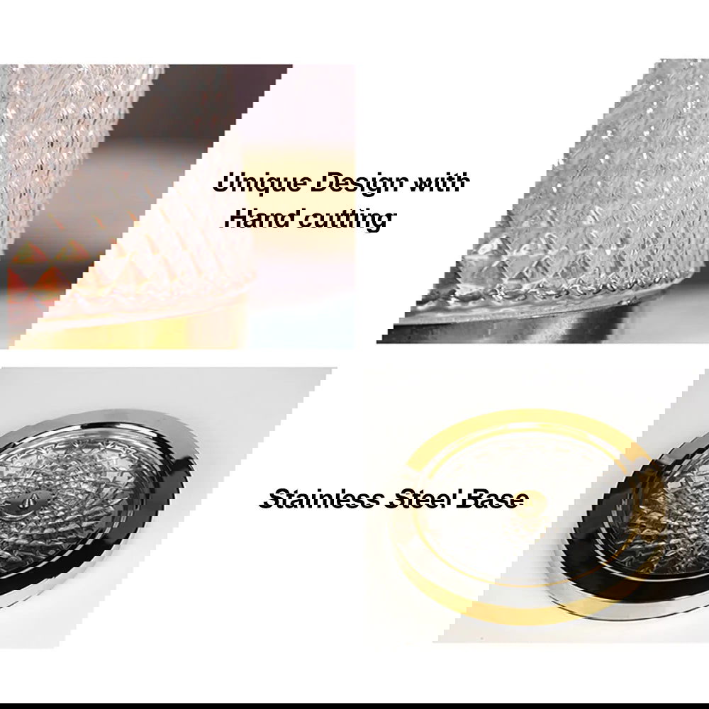 Luxury Tumbler Wine Decanter 360 Rotating Hand-Carved Diamond Creative Spin Decanter - 