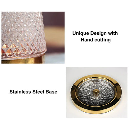 Luxury Tumbler Wine Decanter 360 Rotating Hand-Carved Diamond Creative Spin Decanter - 