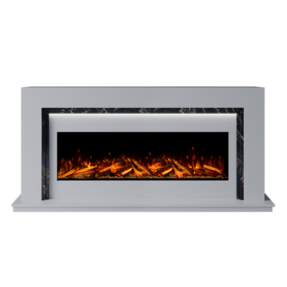 Madrida Suite 1300 S Marble Electric Fireplace 1900mm - 