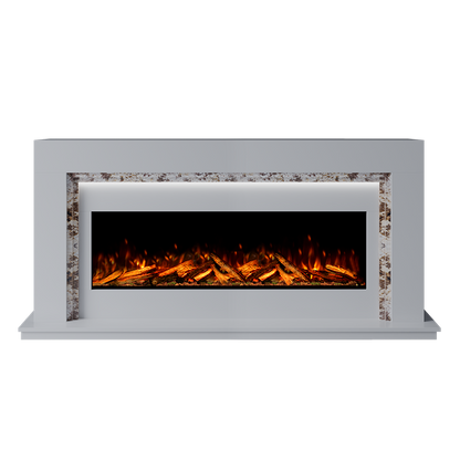 Madrida Suite 1300 S Marble Electric Fireplace 1900mm - 