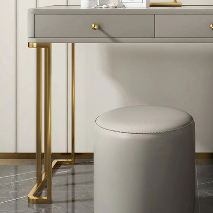 Makeup Vanity Set with Drawers Retractable Dressing Table Stool & Mirror Included - 