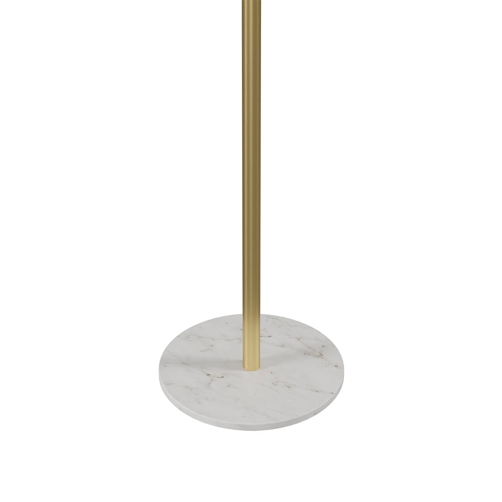 Marble Freestanding Clothing Rack Gold with Hooks for Bedroom - 