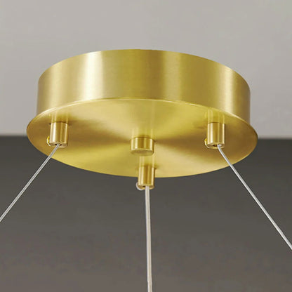 Miglobe Gold 6-Light Glass Globe LED Chandelier with Adjustable Cable - 