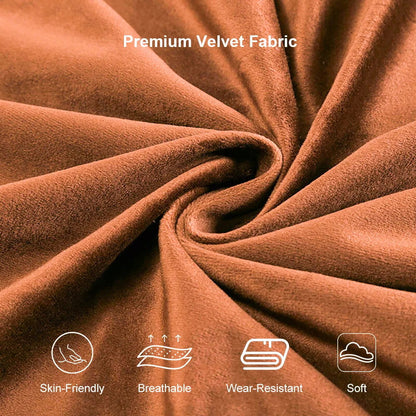 Modern 1600mm Bronze Velvet Curved Sofa Toss Pillow Included - 