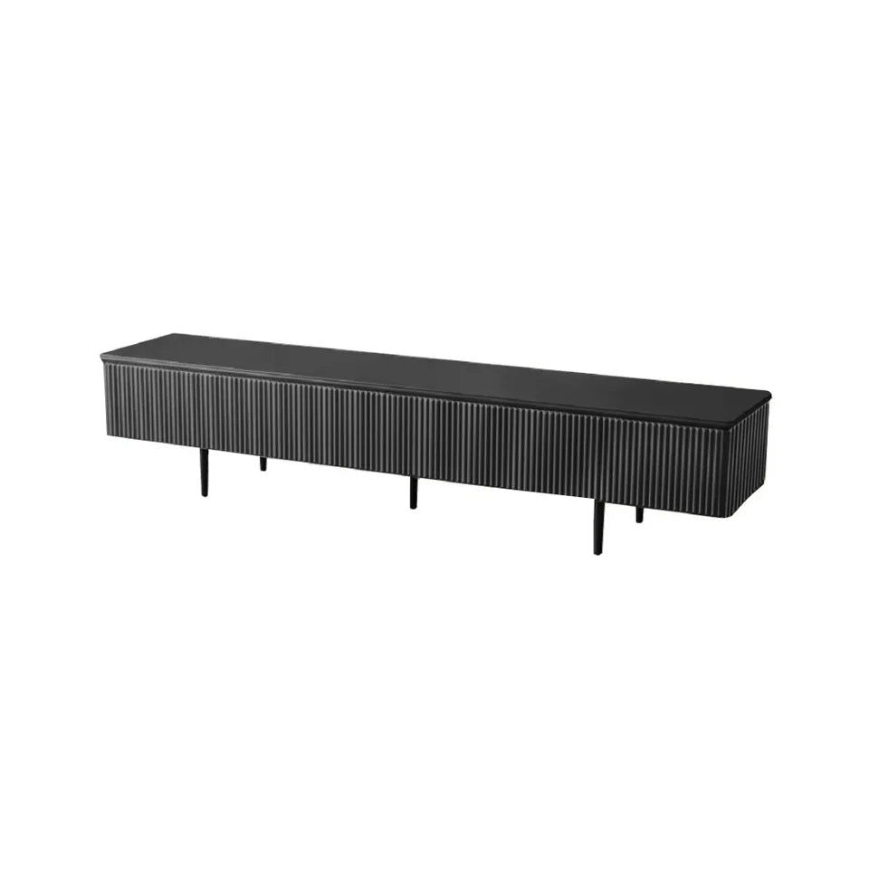 Modern 1800mm TV Stand with Drawers Line Media Console with Black Metal Legs - Homary