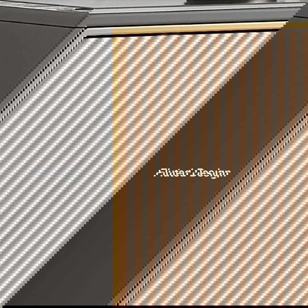 Modern 2000mm TV Stand TV Console with Drawers Line Media Console with Doors - Homary