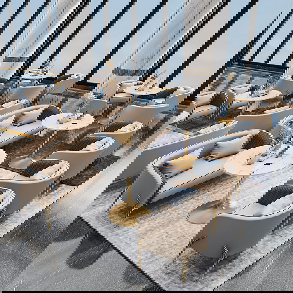 Modern Accent Chair Tufted Upholstered PU Leather Accent Chair in Gold - 