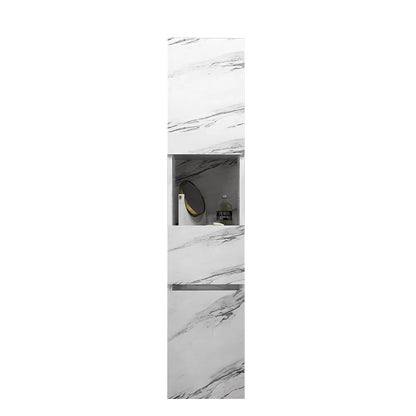 Modern Bathroom Cabinet with Drawers Wall Mounted Bathroom Cabinet with Doors with Shelf- White - 
