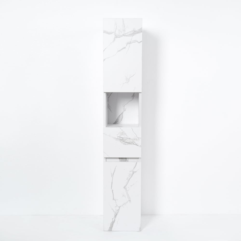 Modern Bathroom Cabinet with Drawers Wall Mounted Bathroom Cabinet with Doors with Shelf- White - 