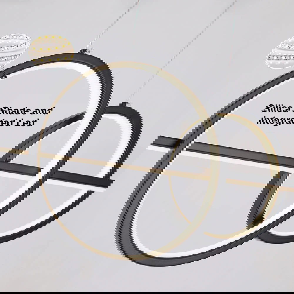 Modern Black Kitchen Island light Geometric Starry Hanging Light - 