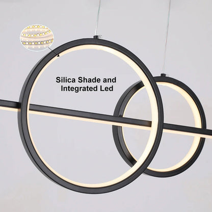 Modern Black Kitchen Island light Geometric Starry Hanging Light - 