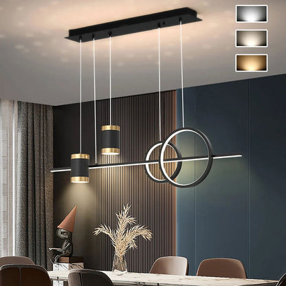 Modern Black Kitchen Island light Geometric Starry Hanging Light - Homary