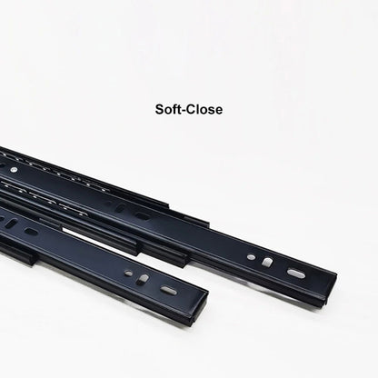 Modern Black Wood Retracted & Extendable TV Stand with 3-Drawer Up to 3048mm - 