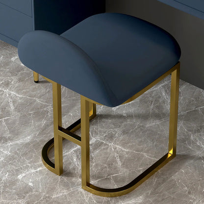 Modern Blue Makeup Vanity Set Retracted Dressing Table Cabinet&Stool&Mirror Included - 