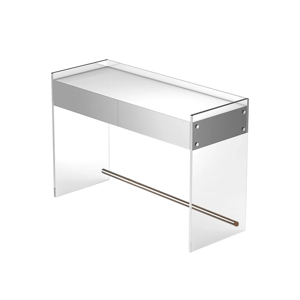 Modern Floating Acrylic Makeup Vanity Vanity Desk with Drawers - 