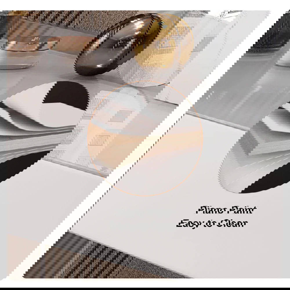 Modern Floating Acrylic Makeup Vanity Vanity Desk with Drawers - 