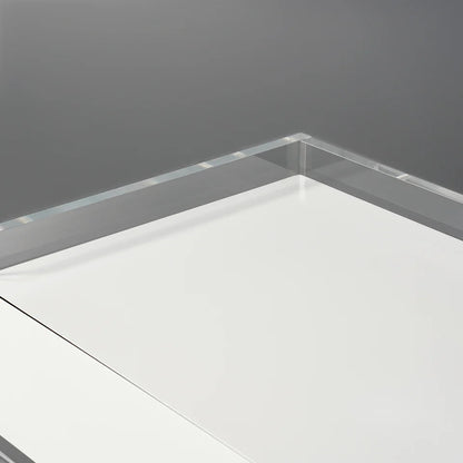 Modern Floating Acrylic Makeup Vanity Vanity Desk with Drawers - 