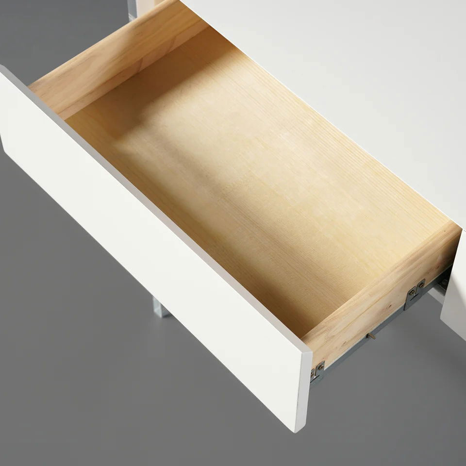 Modern Floating Acrylic Makeup Vanity Vanity Desk with Drawers - 