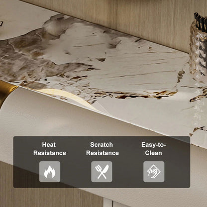 Modern Grey Makeup Vanity Set with Side Cabinet Dressing Table with Mirror & Stool - 