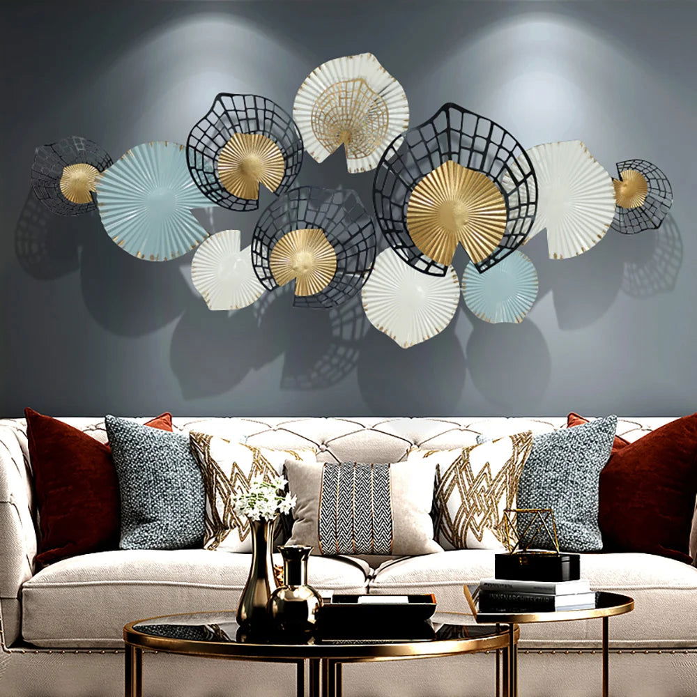Modern Hollow-out Flowers Metal Wall Decor Aesthetic art - 