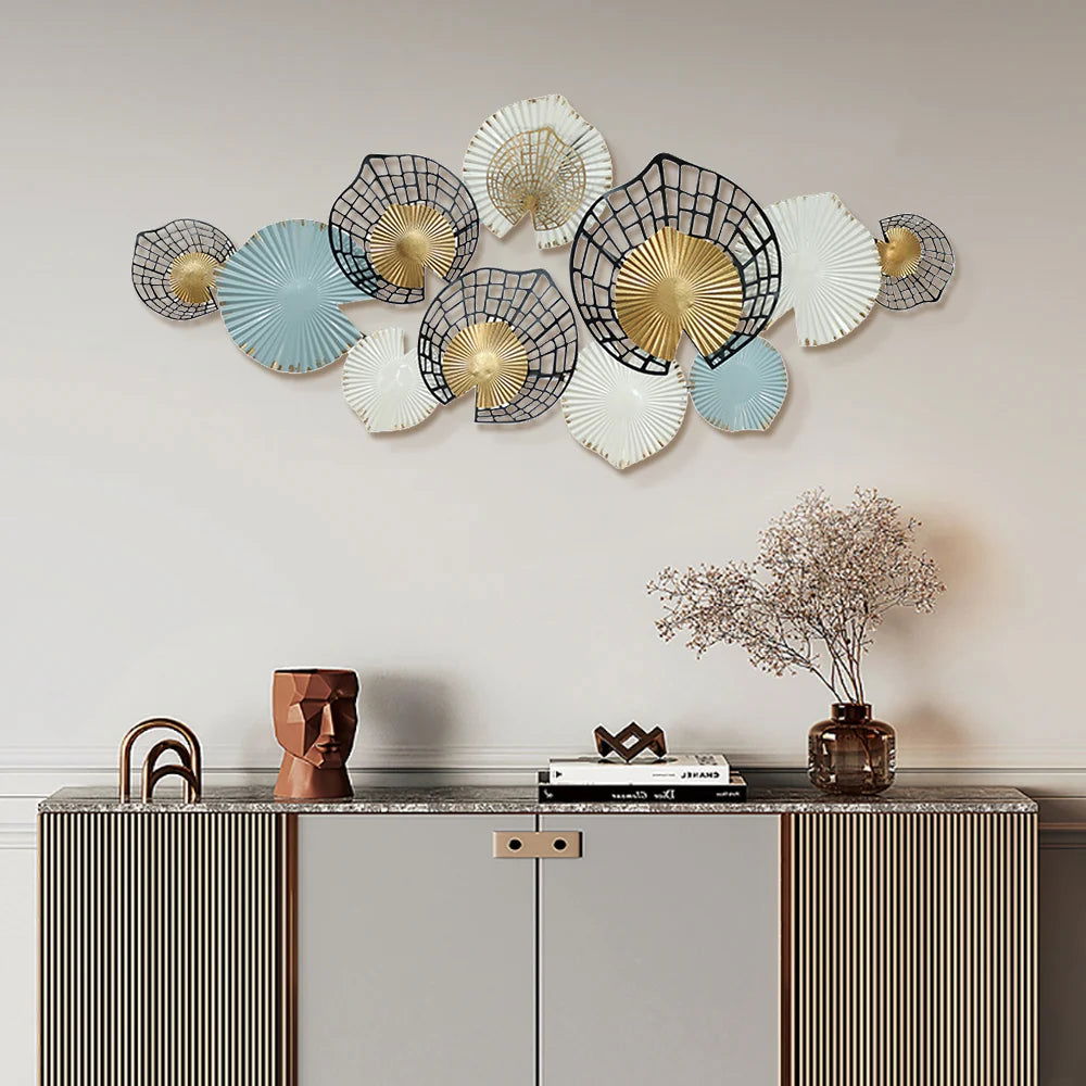 Modern Hollow-out Flowers Metal Wall Decor Aesthetic art - 