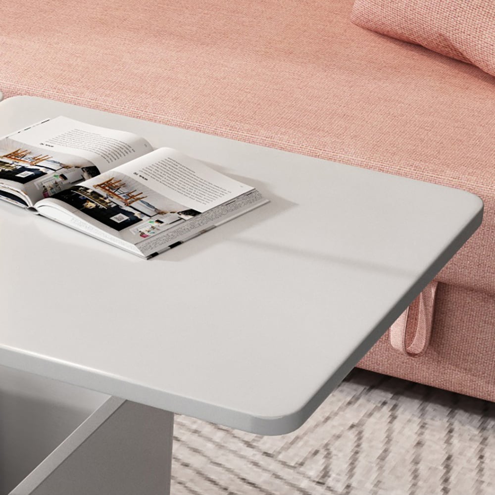 Modern Multi-functional Coffee Table Extendable with Storage & Lift Top in White - 