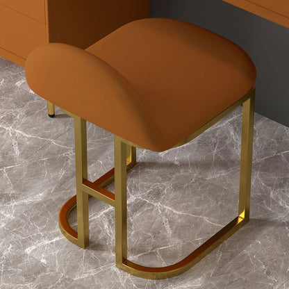 Modern Orange Makeup Vanity Set Retracted Dressing Table Cabinet&Stool&Mirror Included - Homary