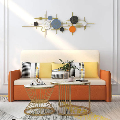 Modern Pandora Nesting Coffee Table Set with Sintered Stone Top 2-Piece Table Set - 