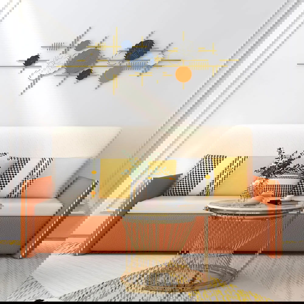 Modern Pandora Nesting Coffee Table Set with Sintered Stone Top 2-Piece Table Set - 