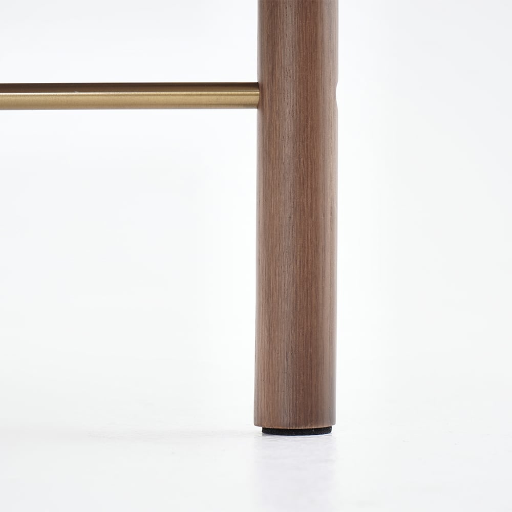 Modern Round Wood Rotating Tray Coffee Table with Storage & Metal Legs in Walnut - 