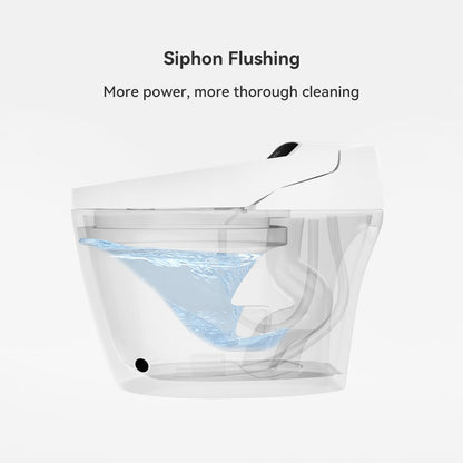 Modern Smart One-Piece Elongated Automatic Toilet & Bidet with Seat Horizontal Outlet - 