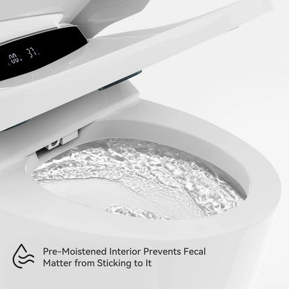Modern Smart One-Piece Floor Mounted Elongated Toilet and Bidet with Seat - 