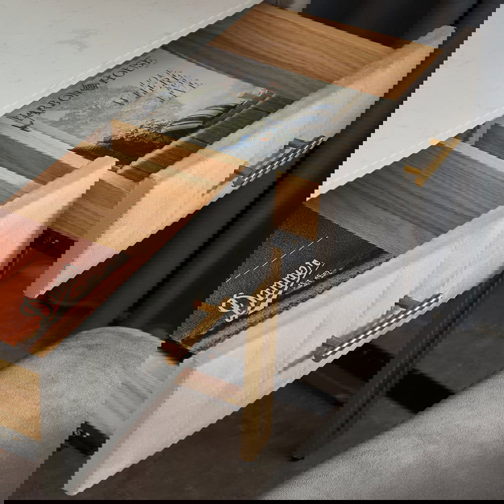 Modern Velvet Upholstered Makeup Vanity Expandable Dressing Table with Cabinet & Chair - 