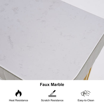 Modern Velvet Upholstered Makeup Vanity Table Expandable Dressing Table with Cabinet - 