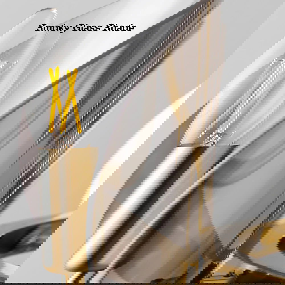 Modern Wagon Wheel 6-Light Chandelier Glass and Steel Frame - 