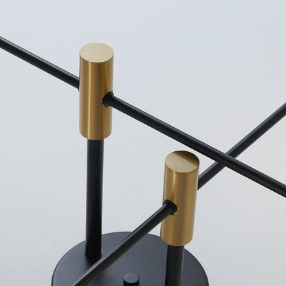 Modern White Glass 4-Light Semi-Flush Mount Chandelier - 