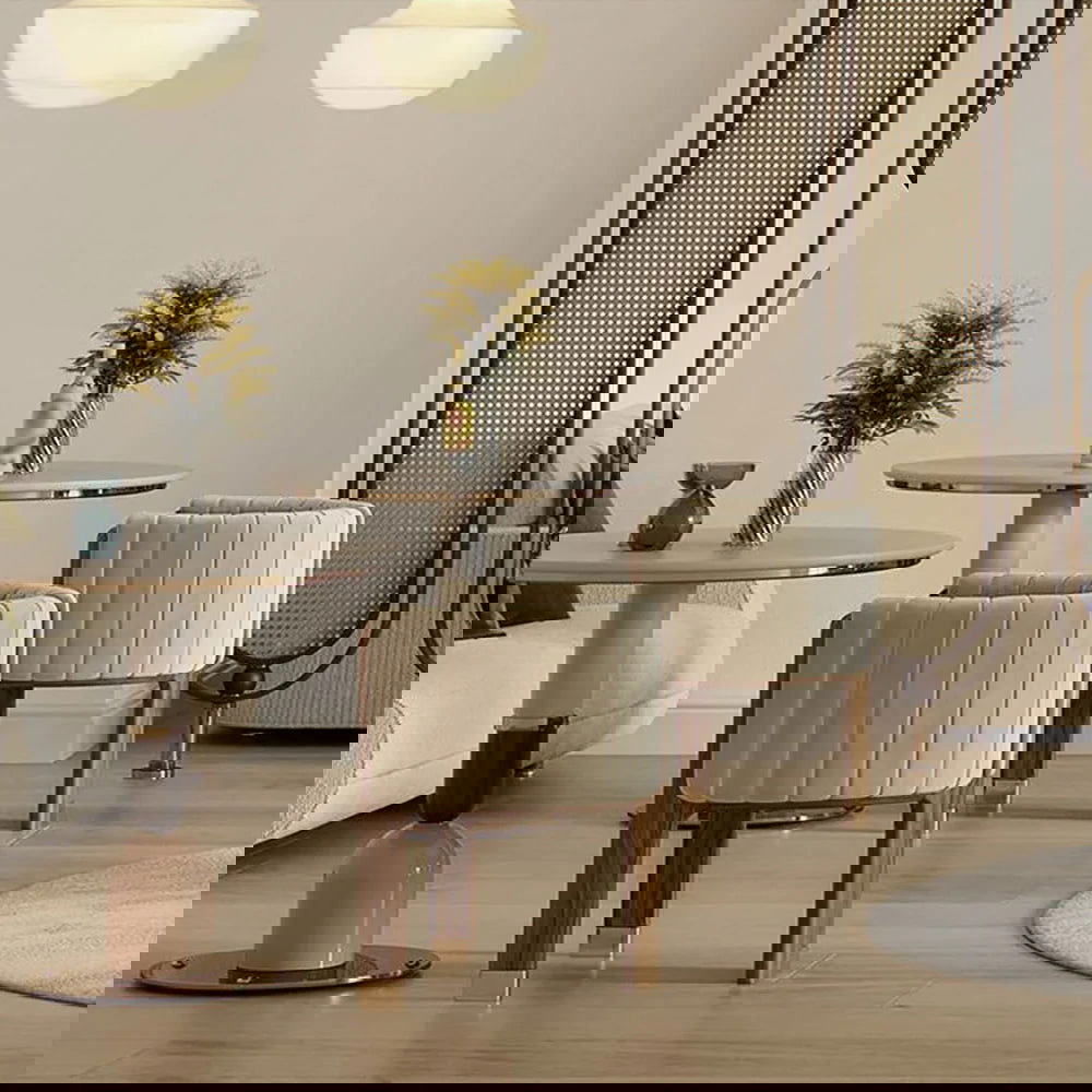 Modern Wood Accent Chair Camel Velvet Upholstered Arm Chair - 