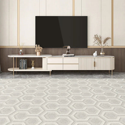 Mytures Modern Round Nesting Coffee Table with Storage White Sintered Stone Set of 2 - Approved By Design