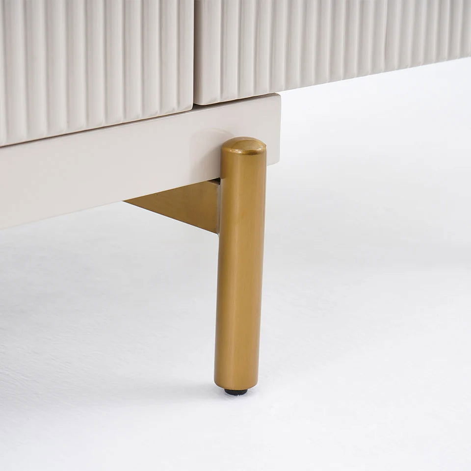 Mytures Modern Round Nesting Coffee Table with Storage White Sintered Stone Set of 2 - Approved By Design