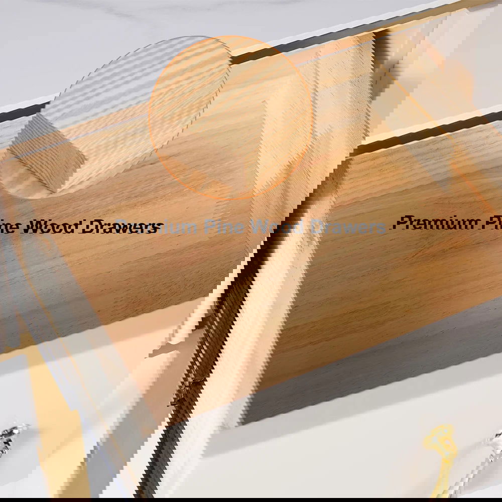 Nordic Makeup Vanity Extendable with 5-Drawer Dressing Table with Stone Top in Champagne - Homary